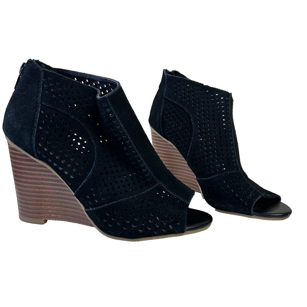 Moda Spana Black Wedge Shoes